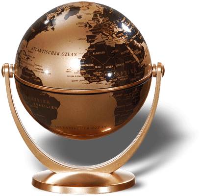 foto Metalick� zlat� gl�bus, zlat� z�kladna